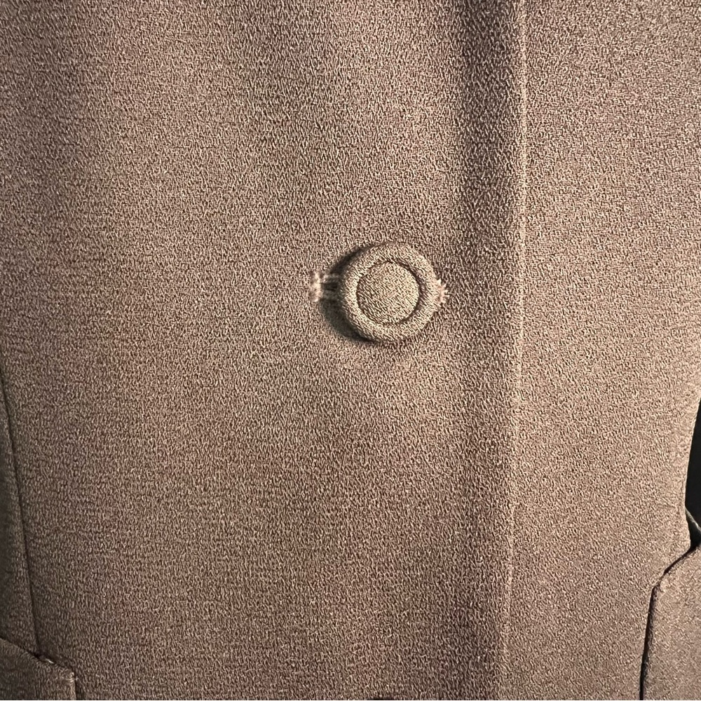 Chemise International Size 10P Brown Short Long Sleeve Vintage Blazer Jacket - Picture 3 of 11